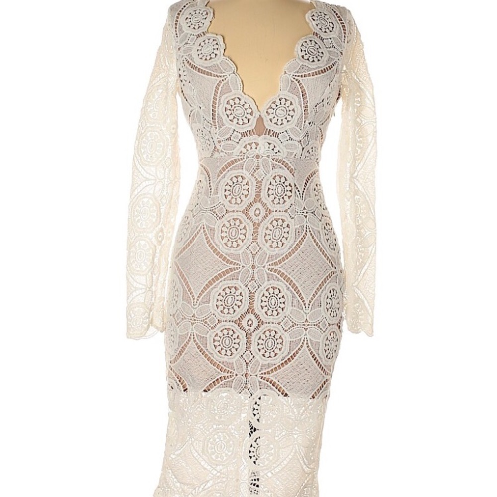 NWOT ASOS Love Triangle boho white dress sz 10
